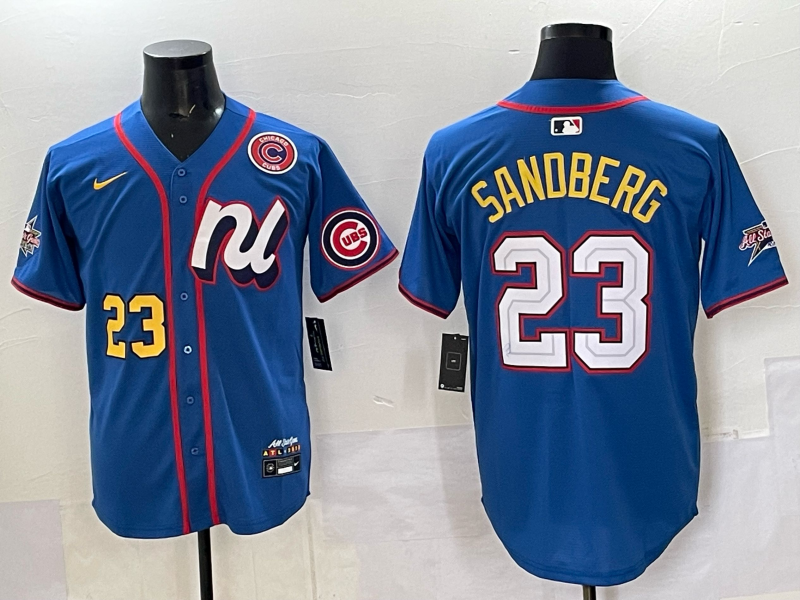 Men Chicago Cubs #23 Sandberg blue Nike MLB All Star 2025 Jersey 04